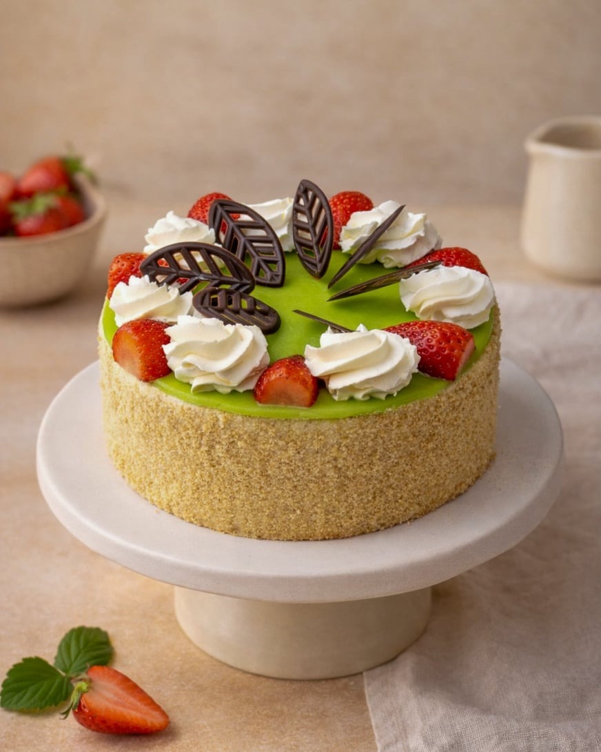 Banana Strawberry Gateau - Lamandine.co.uk Bespoke cakes